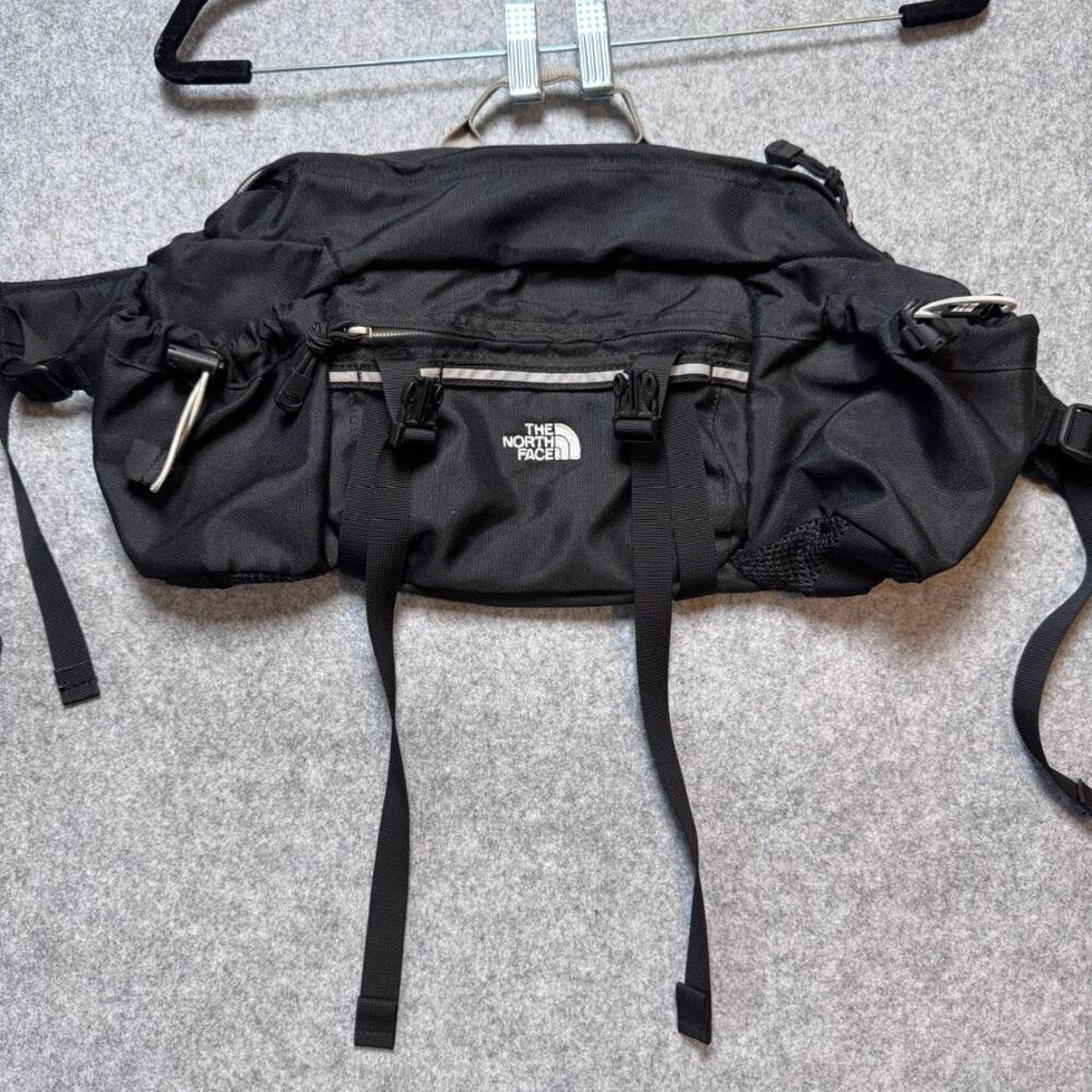 The North Face Lumbar Pack Black Hiking Waist Bag Dual Bottle Holders